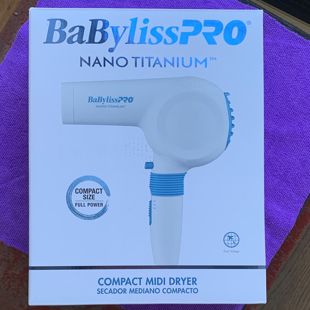 BaBylissPRO White and Blue Hair Dryer
